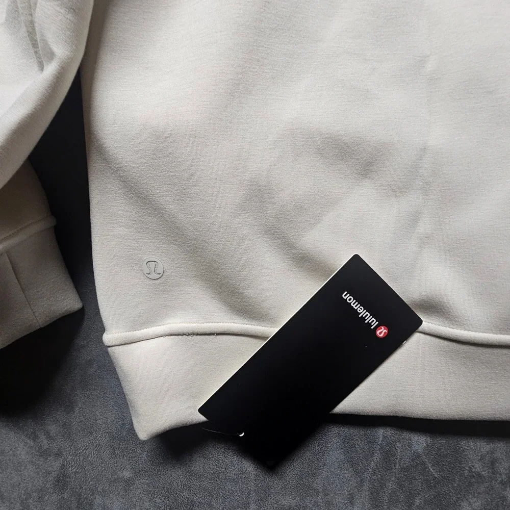 Lululemon Smooth Spacer Quarter Zip Men's XXL Light Ivory Pullover‎ LM3FWQS NEW